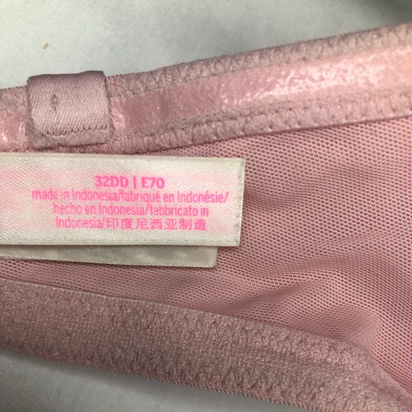 Victoria’s Secret PINK Strapless Bra, Silicone Lining, Blush Pink 32DD - Picture 2 of 2